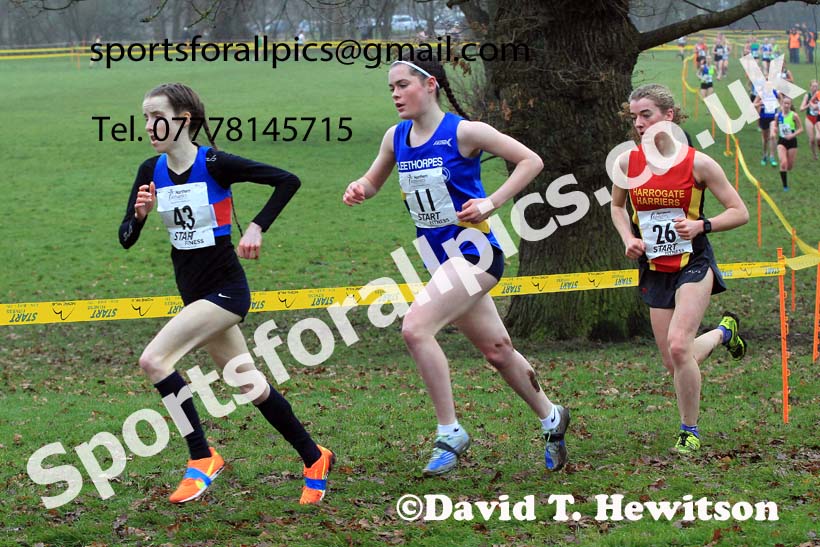 Junior Womens 2023 Northern Cross Country Champs., Witton Park, Blackburn. Photo: David T. Hewitson/Sports for All Pics